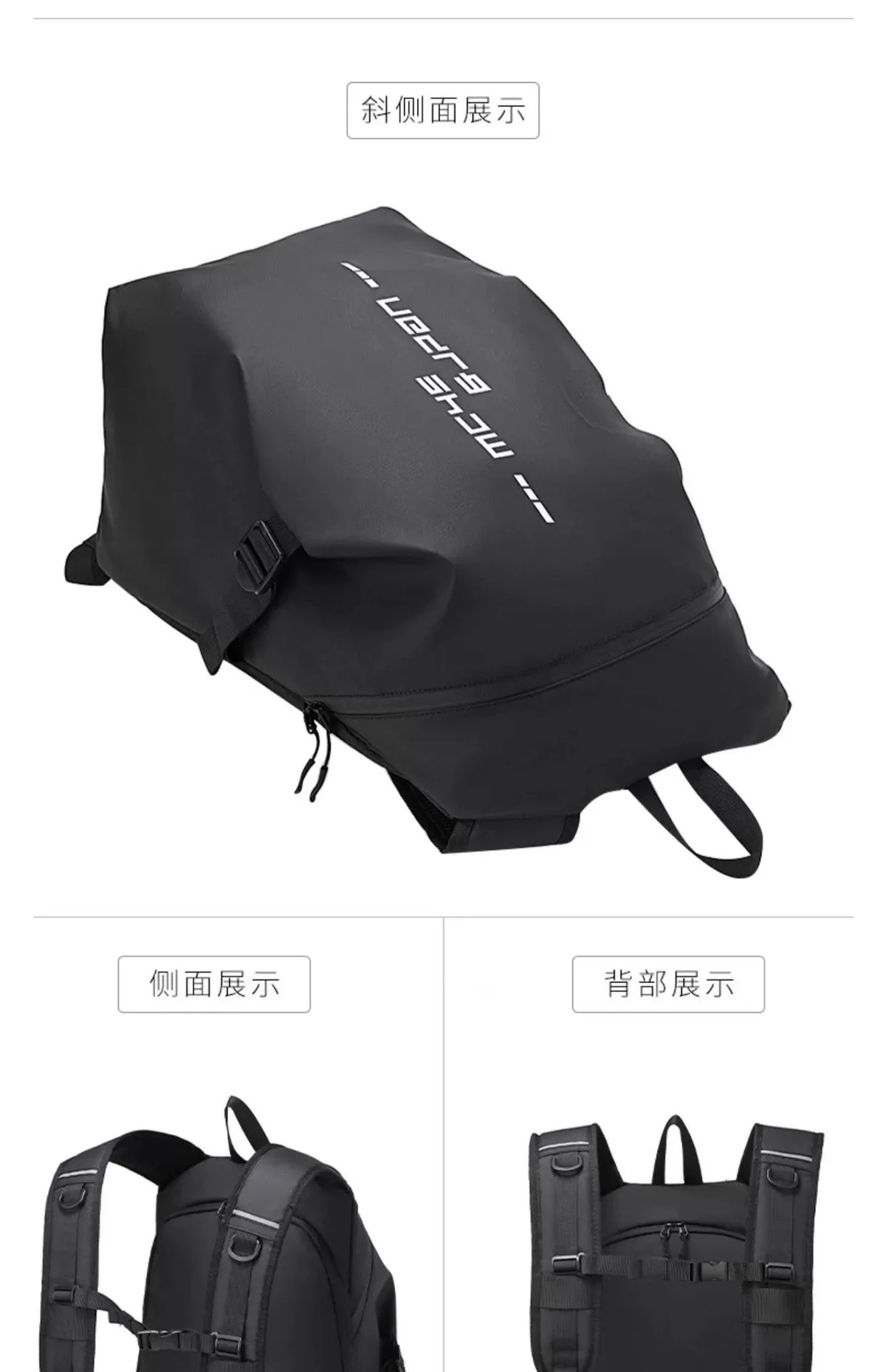 Helmet Backpack for Motorcycle Cycling Large Capacity Waterproof Helmet Storage Bag with Reflective Stripe Hiking Backpack