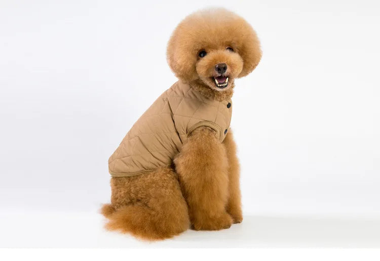 Jacket and Underwear Dog Clothes Autumn and Winter Clothes Small Medium Dog Fleece-lined Thickened Pet Vest Cotton Vest