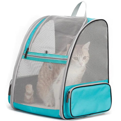 Outdoor Travel Pet Carrier Backpack - Breathable Vented Mesh Bag Suitable for Small Dogs, and Other Pets