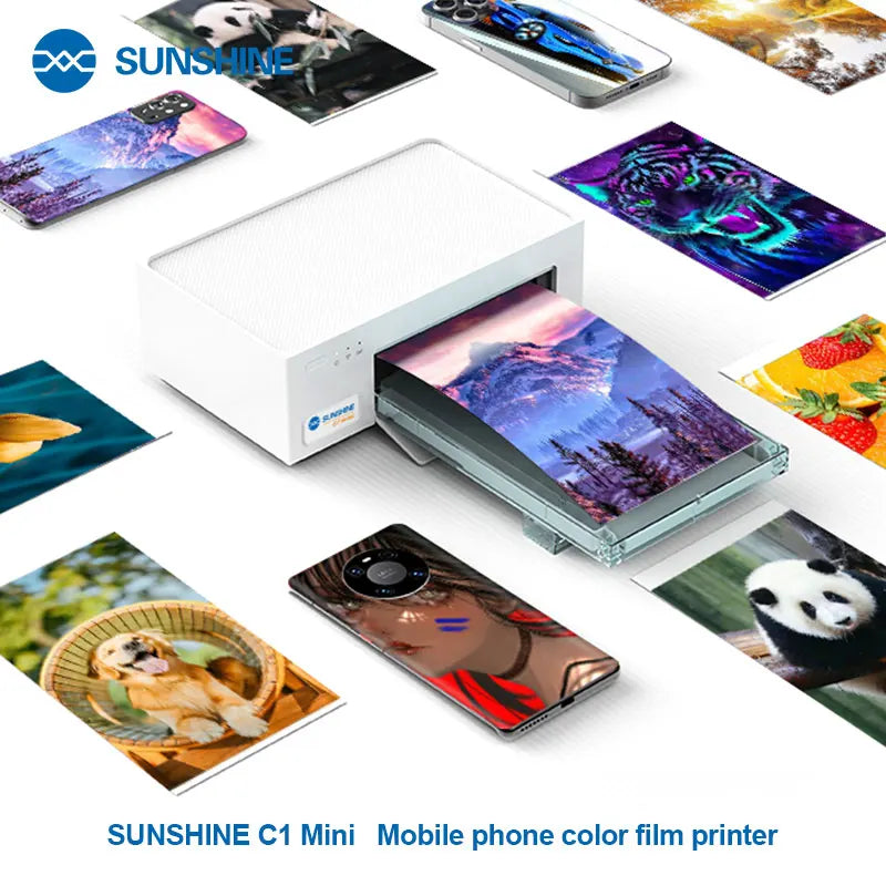 SUNSHINE C1 Mini HD Color Printer DIY Wifi Direct Connection Portable Mini Mobile Phone Back Film Printing Sticker New