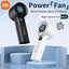 Xiaomi New Handheld Fan 100 Wind Speeds Adjustable USB Charging Mini Digital Display Large Wind Turbine Leafless Electric Fan