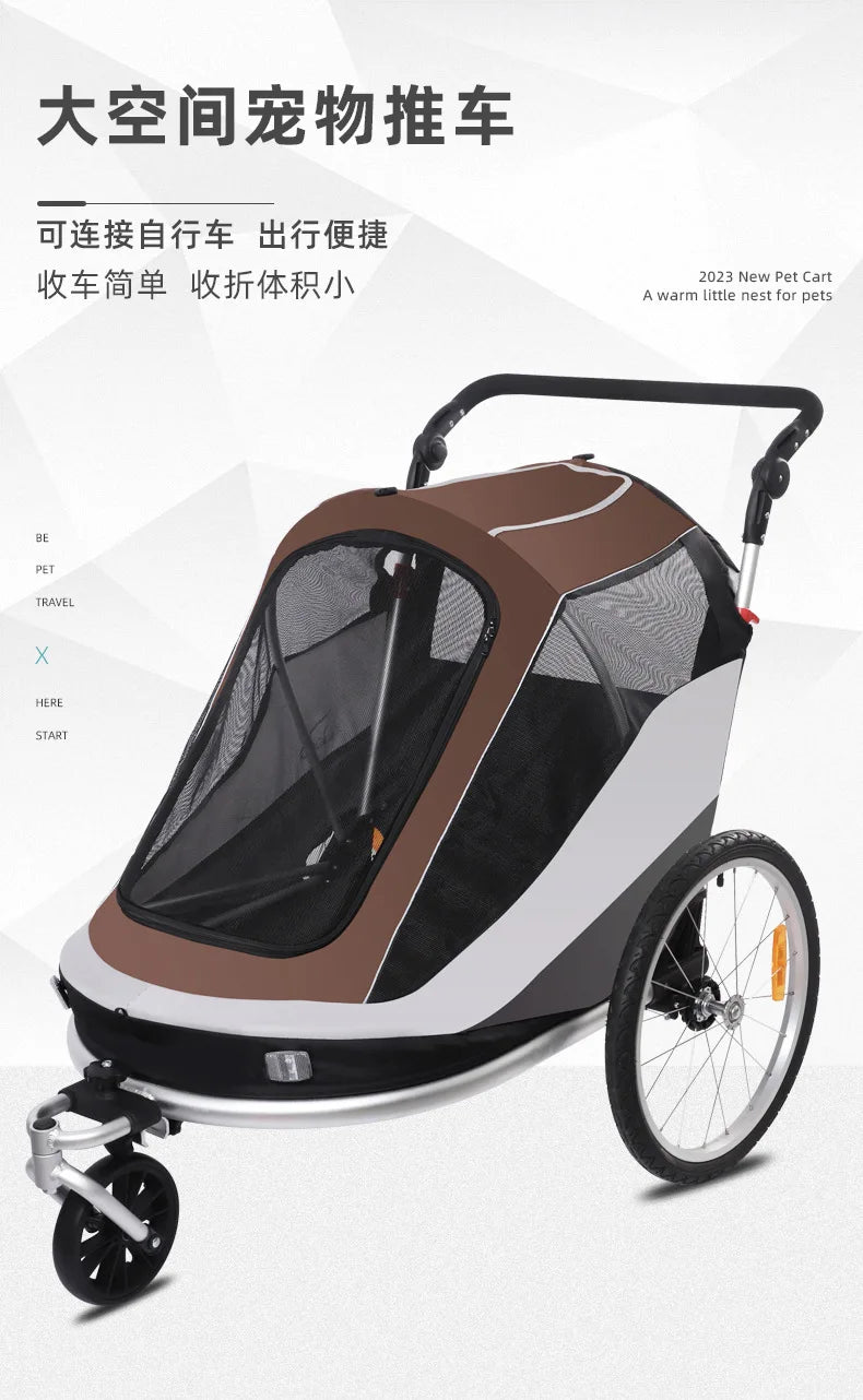 Spacious Pet Trailers - Connects to Bicycles