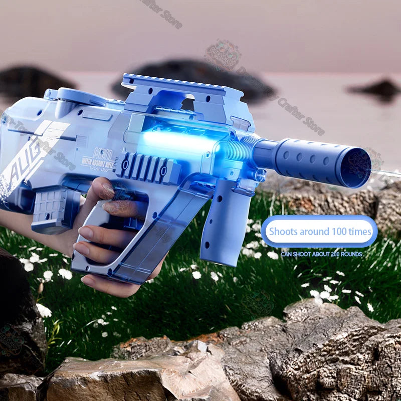 P90 Electric Water Gun Toy AUG Style Large Size Automatic Blaster Outdoor Soaker Splash Shooting Beach Play Soaking Festival Fun