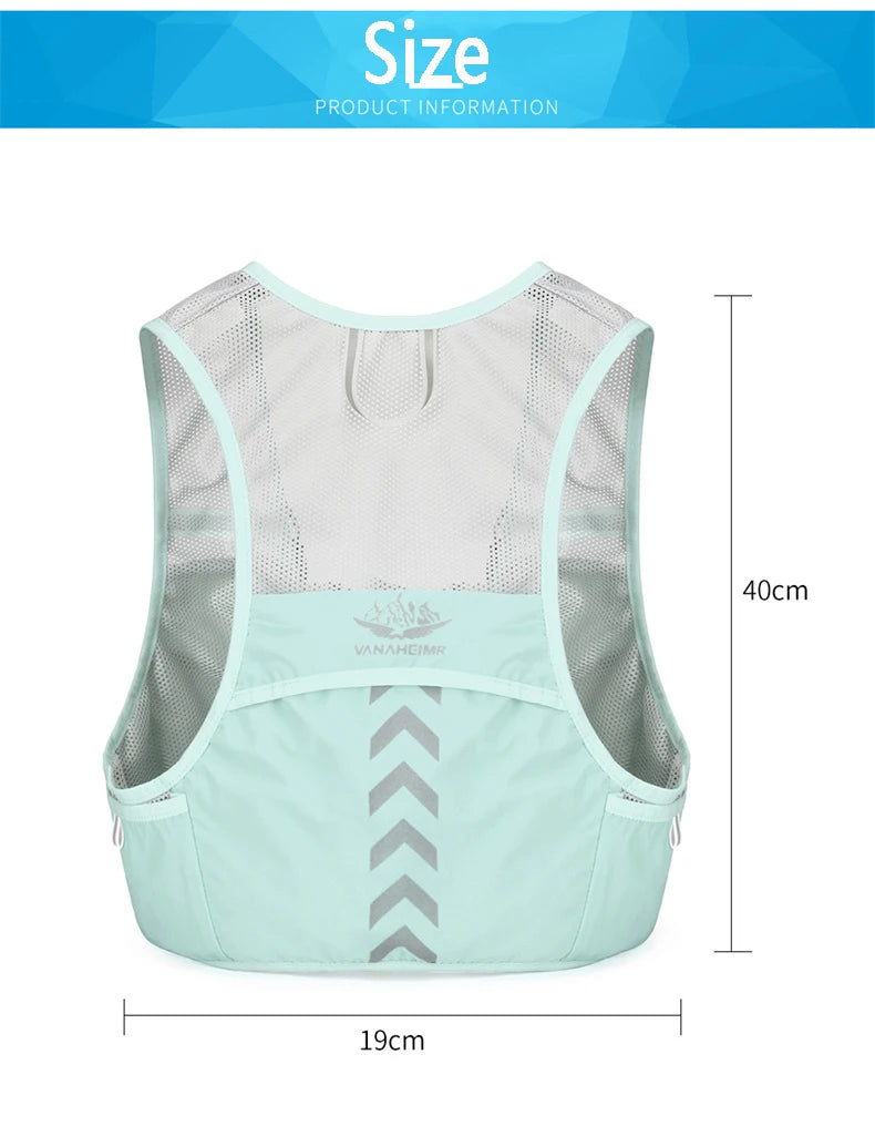 Lightweight Running Backpack Hydration Vest Suitable for Bicycle Men Women Marathon Hiking Ultra-light Portable 2L 500ml Kettles