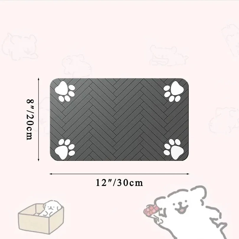 Pet Feeding Mat-Absorbent Pet Placemat for Food and Water Bowl, with Waterproof Rubber Backing, Quick Dry Water Mat for Dog Cat