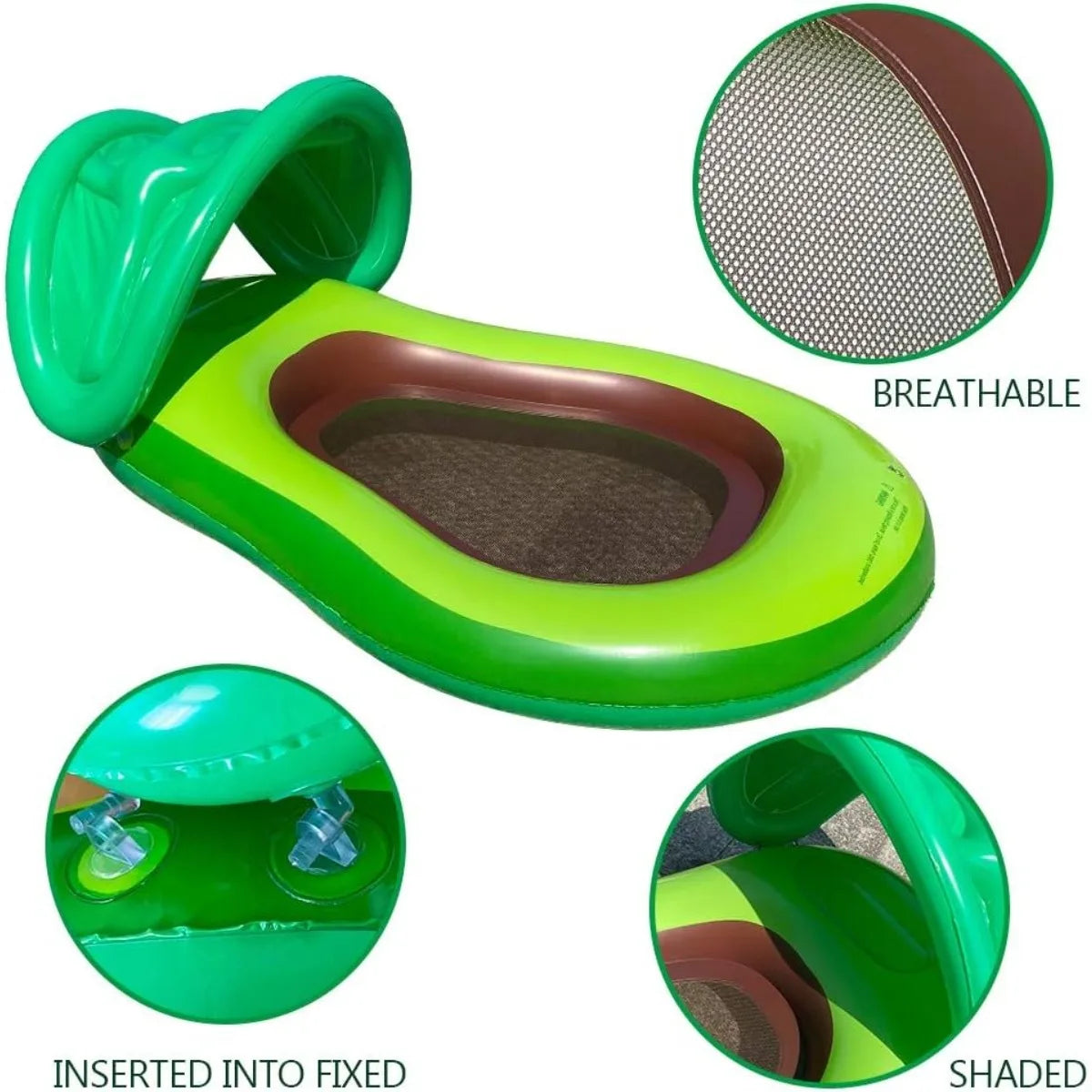1PCS Avocado Dog Pool Floats Durable PVC Inflatable Convenient Storage Pet Dog Floating Mat for Summer Swim Pool Pet Water Toys