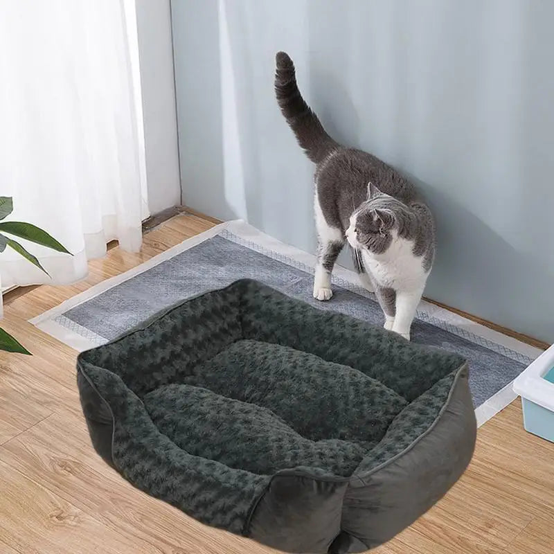 new Dog Bed Bolster Couch Dog Bed for Large Dogs Removable Washable Cover Pet Bed Foam Nonskid Dog Mat Cat Bed Kennel