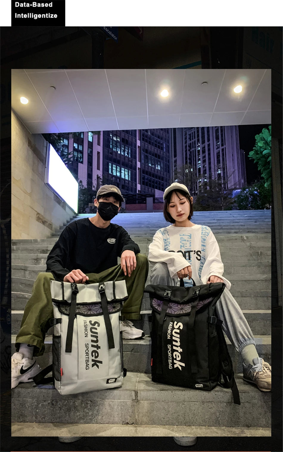 Youth Holographic Reflection Backpacks Fashion Urban Man Backpack Trend Brand Men's Travel Backpack Large Capacity School Bags