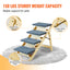 VEVOR Wooden Pet Steps and Ramp Combo 2-in-1 Design Foldable Access for Beds Steps Structure for Pets of Small to Large Size