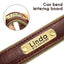 Customized PU Leather Nameplate Dog Collar Soft Padded Dogs Collars Free Engraving Name for Small Medium Large Dogs Adjustable