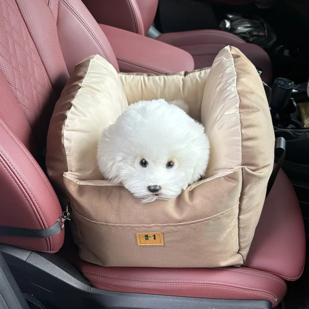 Portable Dog Car Seat Bed Booster Washable Home Cat Nest with Storage Pockets Soft Nest for Small Dogs And Cats Puppy Carrie