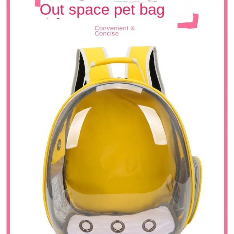 Airline Approved Pet Backpack - Transparent Space Capsule