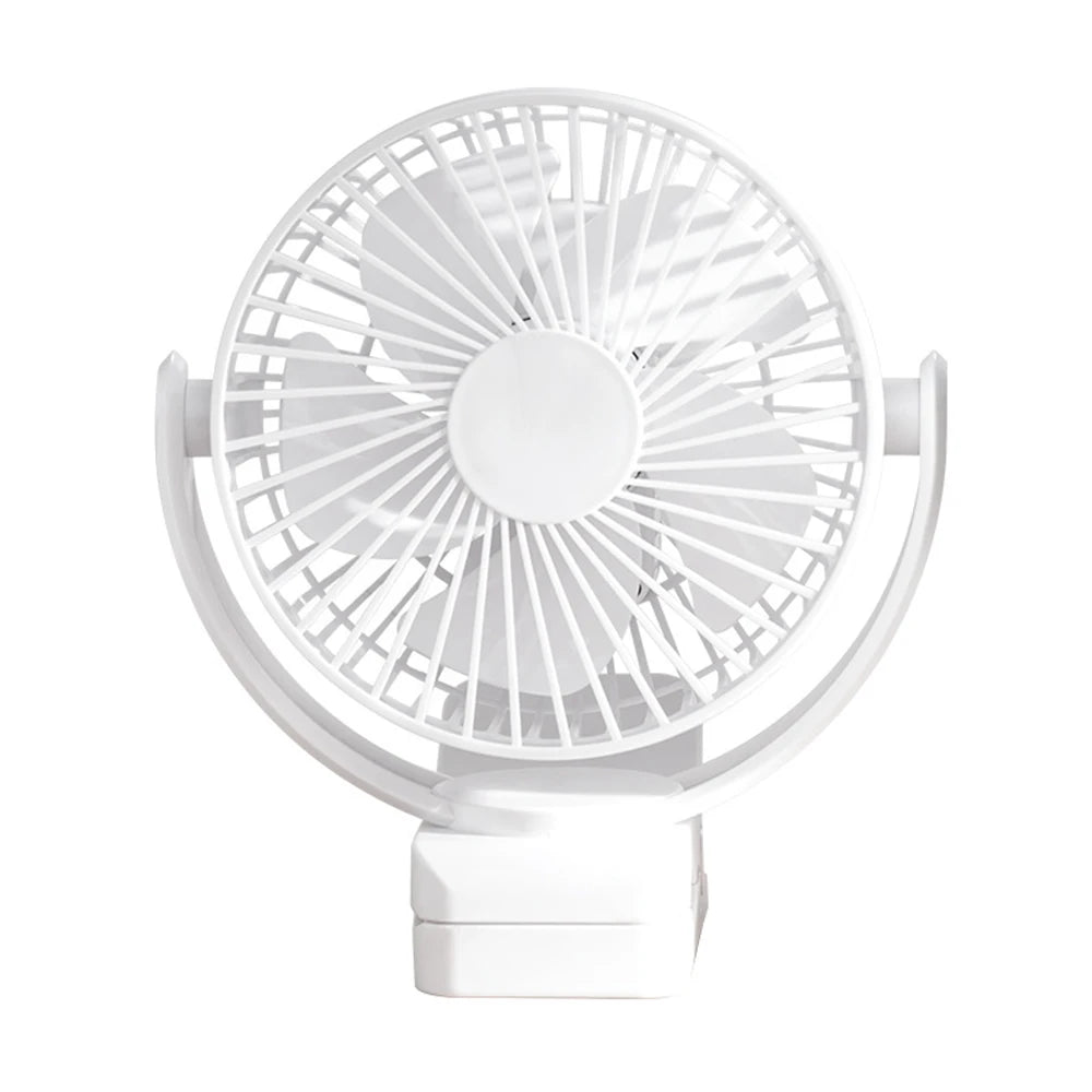 5inch/8inch Rechargeable Battery Operated Clip on Fan, USB & Type-C Charging, 4 Speeds Adjustable Portable Desktop Fan