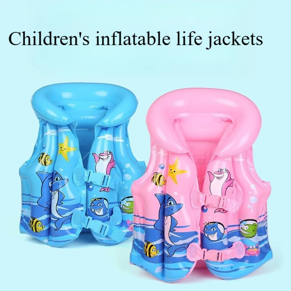 Children's Cartoon Swimming Buoyancy Vest Small and Medium-sized Unisex Swimming Equipment Professional Inflatable Life Jackets