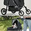 Folding 3-in-1 Dog Stroller with Removable Travel Carrier