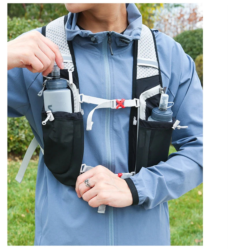 Outdoor Trail Running Backpack Ultralight Women Men Running Race Hydration Vest Marathon Bicycle Bag for Marathon Hiking Cycling