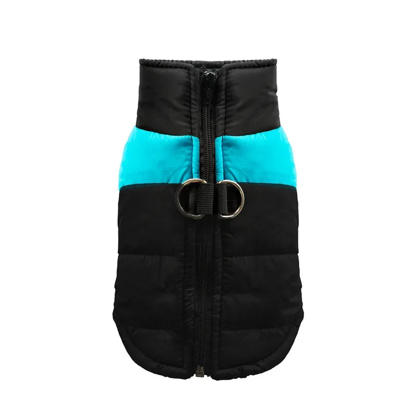 Waterproof Warm Dog Coat – Padded Winter Vest with Zipper for Small, Medium & Large Dogs