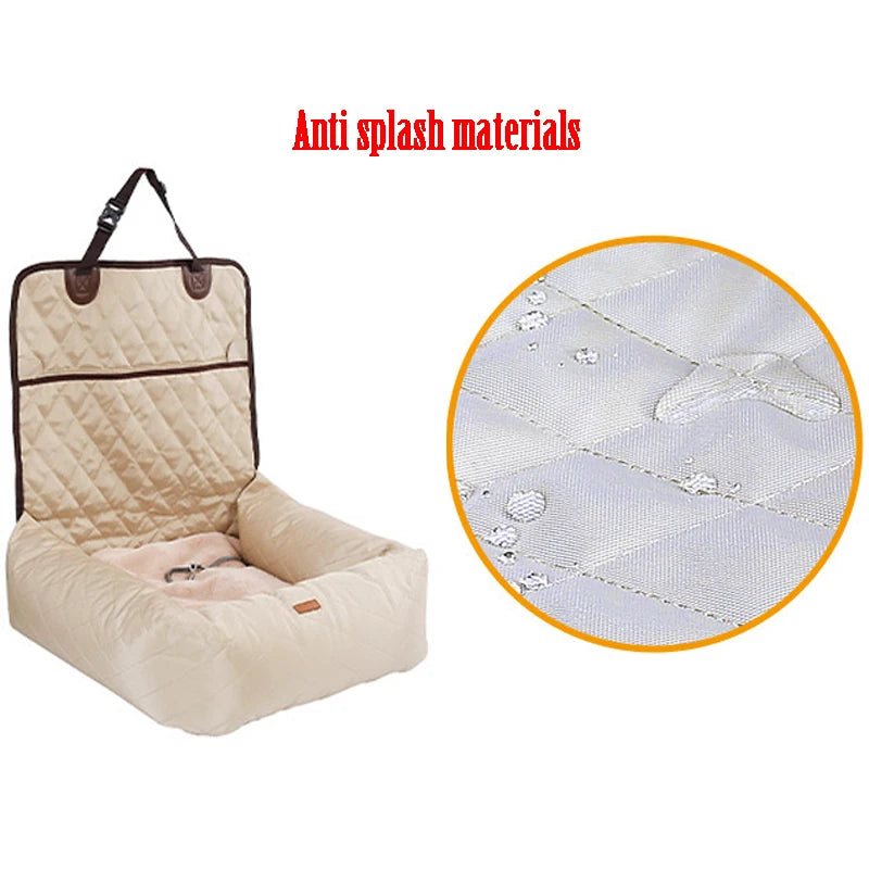 Dog Car Seat Booster Waterproof Durable Car Seat Bed for Small Medium Dogs Front/Back Seat Luxury Pet Travel Car Seat Protector