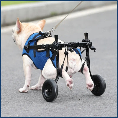 New 1pcs Pet Wheelchair Cart Adjustable Pet Mobility Aids with Wheels Disabled Cat Dog Rehabilitation Walking Mobility Aid Troll