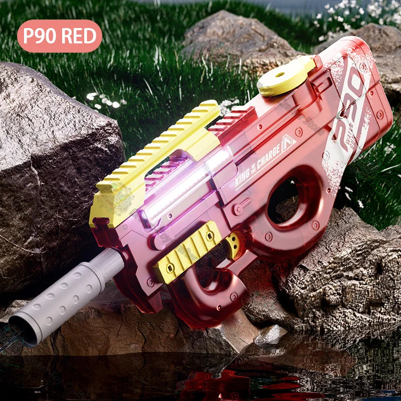 P90 Electric Water Gun Toy AUG Style Large Size Automatic Blaster Outdoor Soaker Splash Shooting Beach Play Soaking Festival Fun