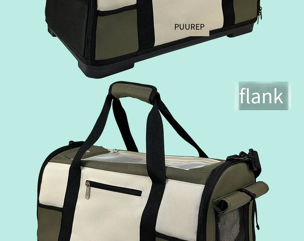 PUUROF Cat bag Going out portable warm dog bag Cat bag Shoulder carrier Cat car pet suitcase Pet backpack