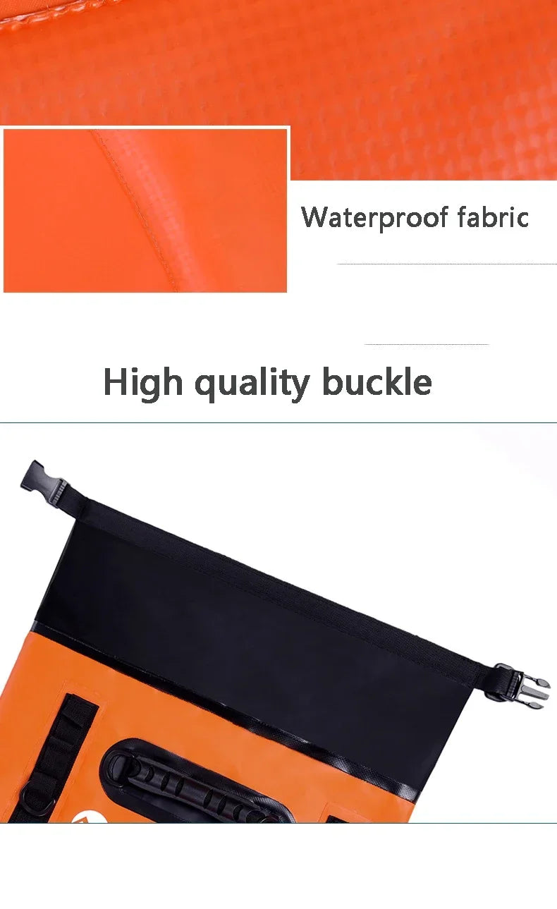 40L Waterproof Outdoor Backpack Dry Swimming Boating Rucksack Storage Pack Roll Top Rafting Kayaking Water Floating Sack