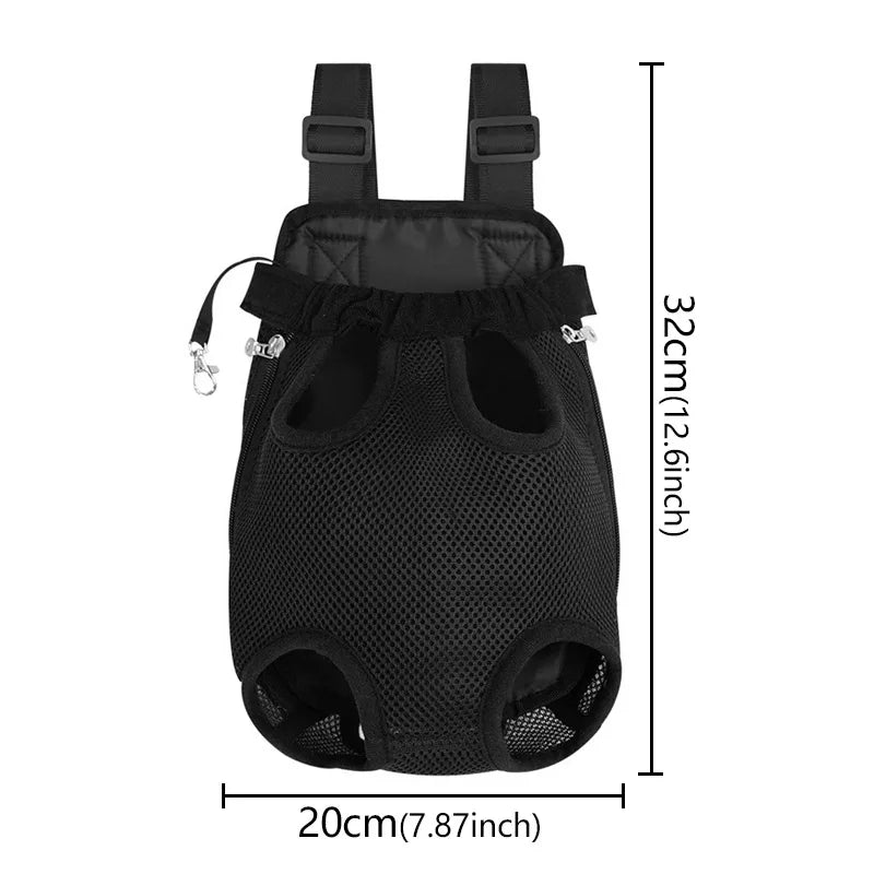 Adjustable Dog Front Carrier Legs Out Dog Breathable Portable Travel Pet Dog Carrier Backpack Mesh Carrier for Dog Cats Outdoor