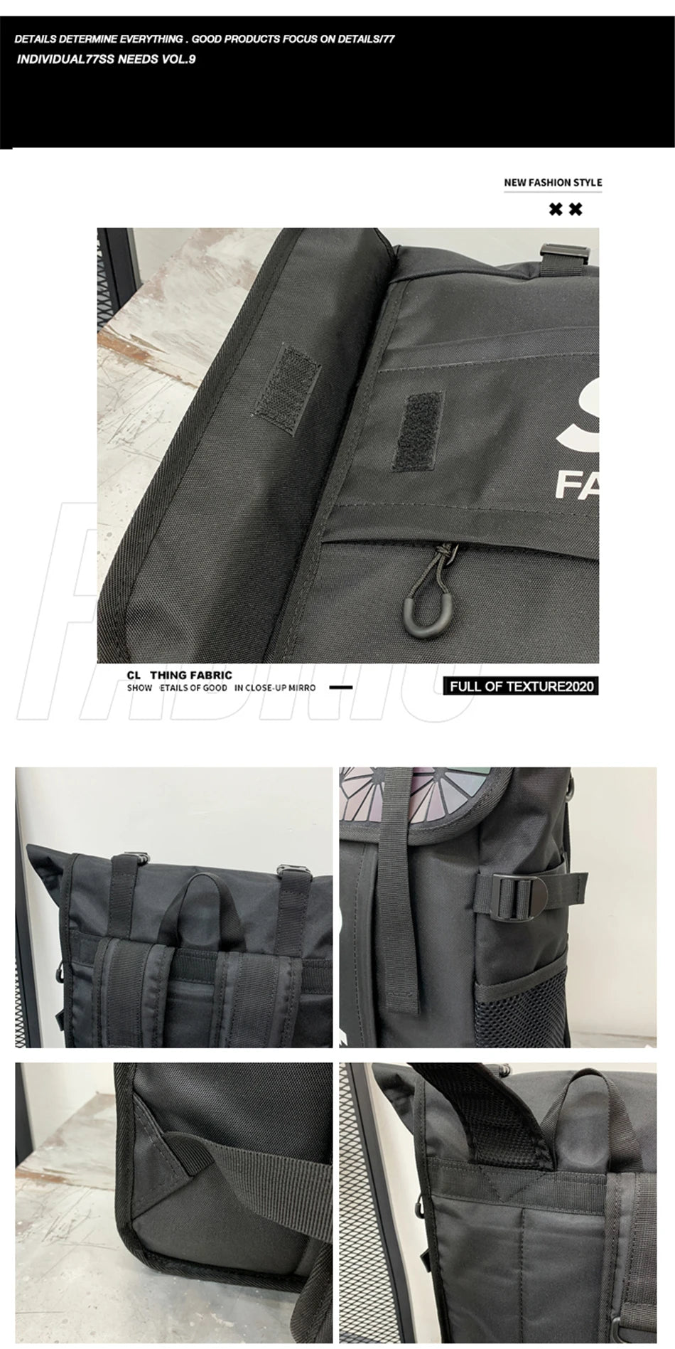 Youth Holographic Reflection Backpacks Fashion Urban Man Backpack Trend Brand Men's Travel Backpack Large Capacity School Bags