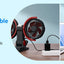 Eary Summer Clip Dual Head Fan 4000mAh 3 Wind Speeds 2 Light Modes USB Rechargeable With 360° Rotatable Desktop Air Cooling Fan
