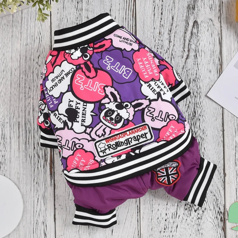 Windproof Dog Costume Cute Autumn Snow Winter Soft Warm Pet Coat Overall Down Parkas For Little Small Puppy Animal Drop Shipping