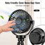 Portable USB Rechargeable Fan with Tripod Clip, Mini Stroller Fan for Baby,Summer Air Cooler,Handheld Hanging Desk,for Camping