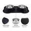 Non-Slip Double Dog Bowl with Silicone Mat