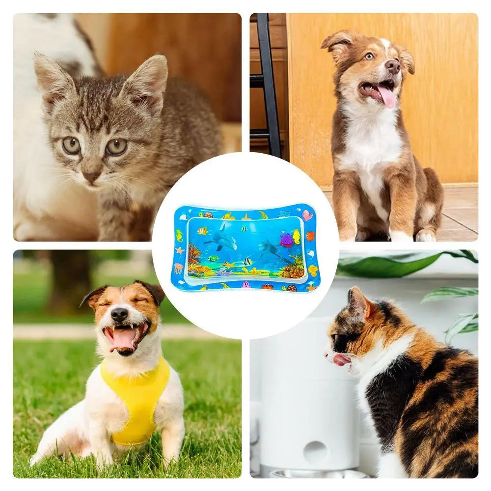 Water Sensory Playmat for Pet cat dog Play Water Sensory Playmat Cool summer Kittens Puppies Cooling Bed Mats