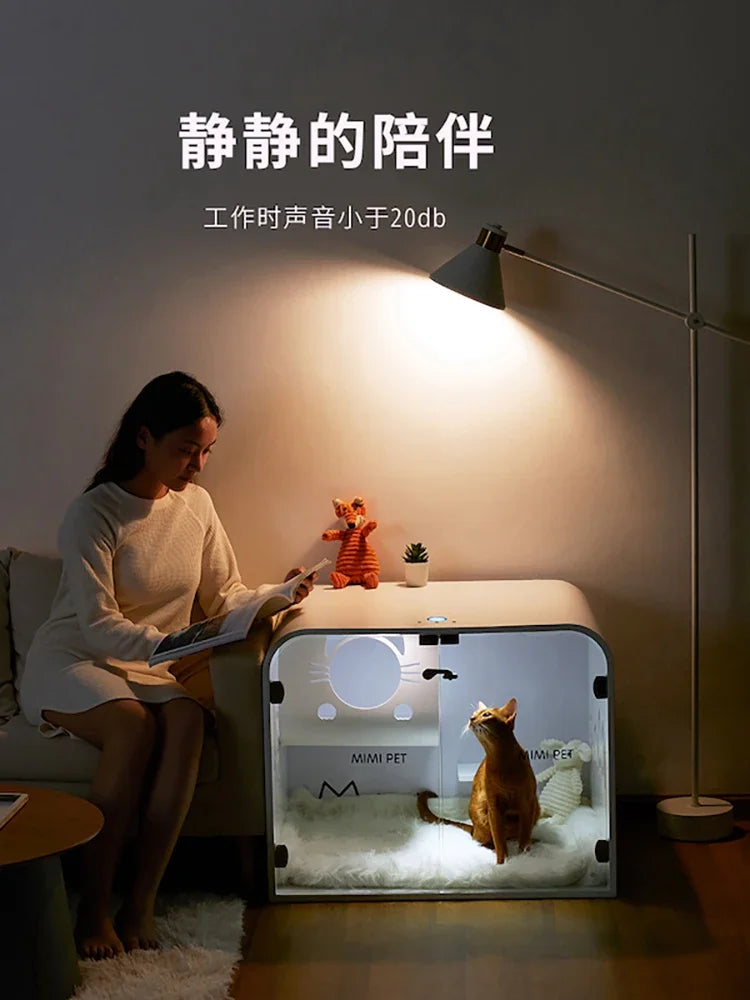 Smart Pet Dog Cage Cat Cage Small Solid Wood Cat Villa Household Cat Nest Universal  Cabinet Dog Nest