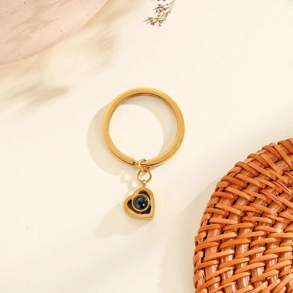 Custom Photo Projection Key Ring Dog Paw Pendant Personalized Keychain With Pet Picture Inside Stainless Steel Jewelry Gifts