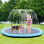 Splash Pad for Dogs Kids Outdoor Water Play Mat Sprinkler Toy Non-Slip Dog Pool Summer Backyard Fun Durable Pet Water Mat