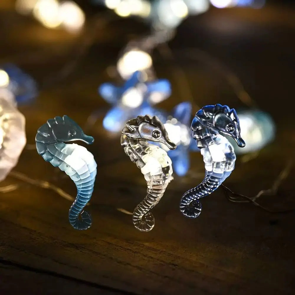 Plastic Lamp Shell String Lights Ocean Series 30 Lights LED Lights Everbright Battery Box Power Supply String Lamp Home/Outdoor