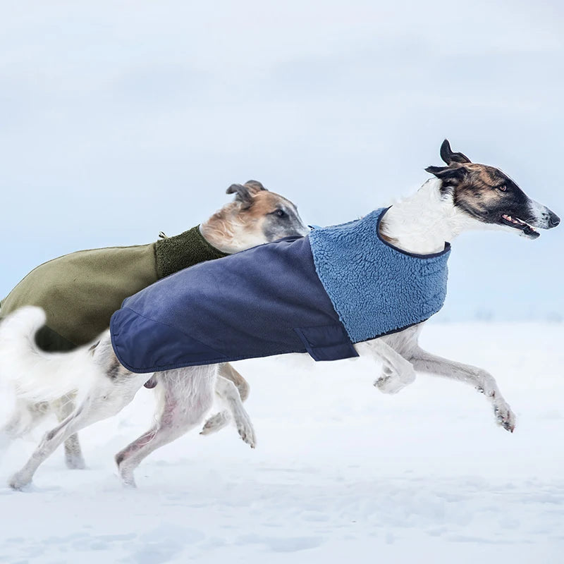 Winter Dogs Clothes Outdoor Cold Proof Warm Dog Jacket With Fleece Cotton Lining Double Sided Wearable Vest Puppy Clothing Coats