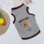 Pets Summer Prints Vests Dog Clothes Little Bear Dog Pattern Pet T-shirts Breathable Sleeveless Puppy Costume Dog Pet Shirts