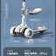 Children's Scooter Can Sit, Ride and Slide Three-in-One Foldable Scooter for Boys and Girls Kick Foot Scooter