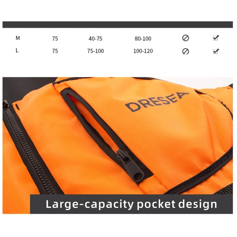 Kayak Life Vest for Men, Zippered Pockets, Reflector Whistle, Fishing Jacket, Buoyancy Aids for Adults, 120 kg