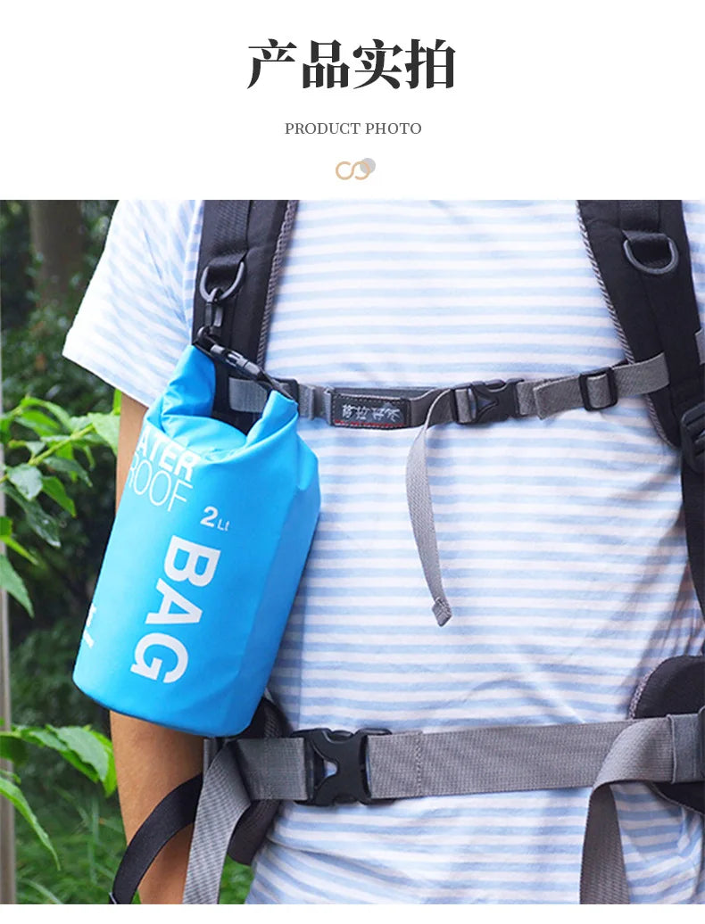 2L/5L/10L/15L Drifting PVC Mesh Bags Lightweight Waterproof Phone Pouch Floating Boating Kayaking Camping Bags Outdoor Swimming