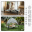 ‌Elevated Outdoor Pet Cot for Large Dogs, Heavy-Duty Frame Summer Camping Bed, Detachable Sunshade Canopy & Portable Dog Tent