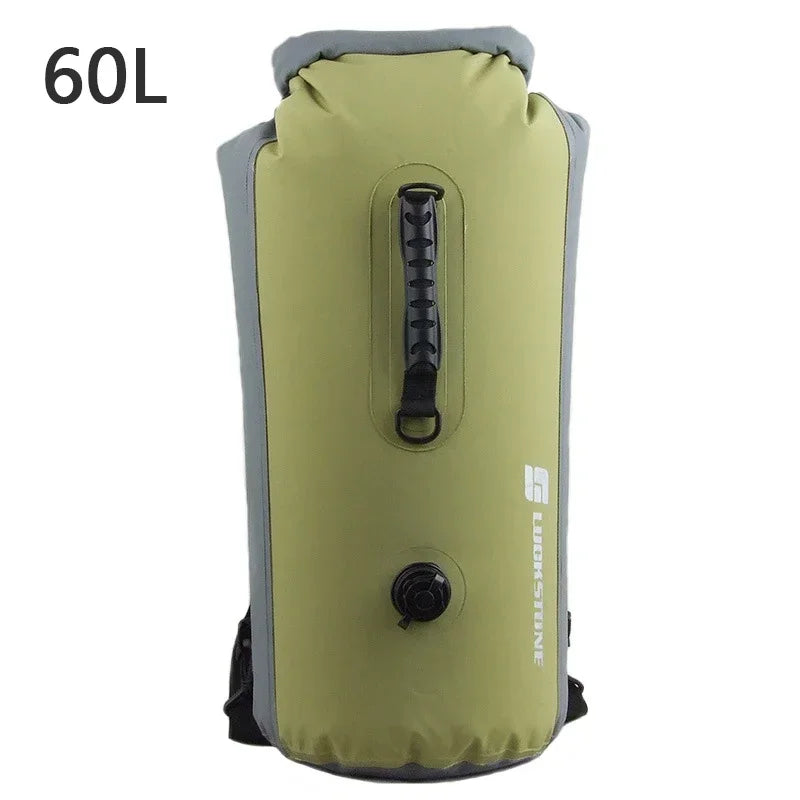 25L 35L 60L Waterproof Swimming Bag 2023 Inflatable Snorkeling Rafting Drifting Diving Dry Bag Backpack Stuff Sack