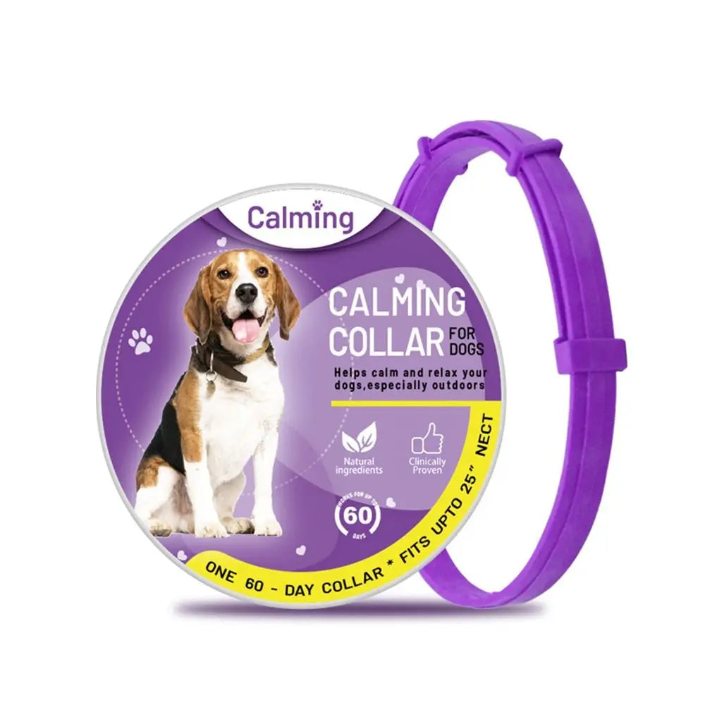 Pet Calm Collar Cat Dog Soothe Collar Adjustable Neck Strap Relieve Anxiety Remove Restlessness Protection Relax Pet Supplies