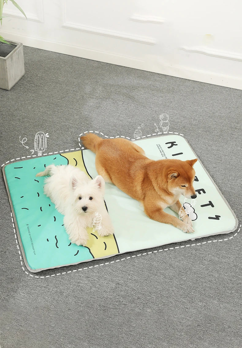 MADDEN Summer Cooling Pet Beds for Dogs Durable Scratch Resistant Waterproof Breathable Cat Mat Pad Sofa Pet Supplies