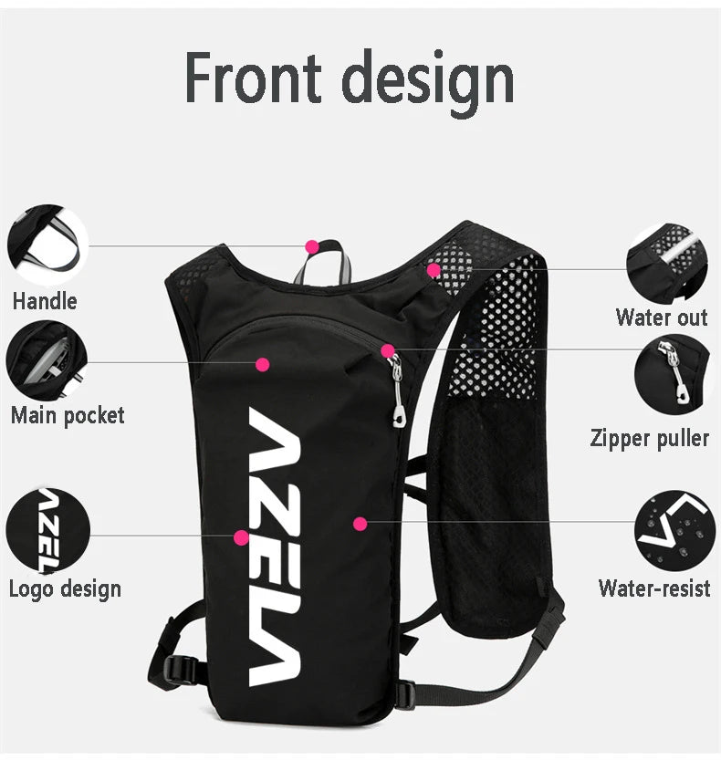 Outdoor Trail Running Ultralight Backpack Hydration Jogging Vest Men Breathable Marathon Bicycle Bag Water Bottle 250ML/1.5L