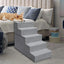 Nonslip High Density Foam Dog Ladders Indoor Home Couch Sofa High Bed Pet Stairs Folding 5-Grades Dog Steps with Removable Cover