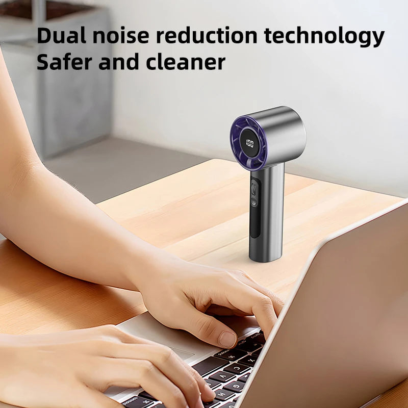 Xiaomi Handheld Portable Fan 100 Wind Speeds Adjustable Usb Charging Mini Outdoor Portable Turbo Long-lasting High Speed Fan