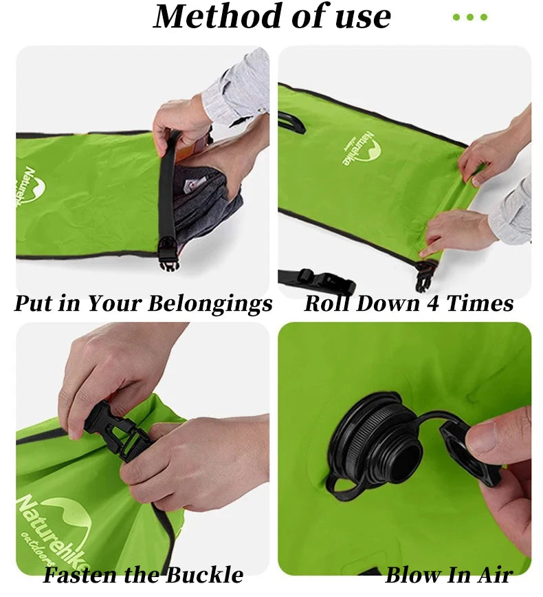 Naturehike Inflatable Open Swimming Buoy Tow Float Dry Bag Double Air Bag Swimming Bag Beach Water Sports Storage Dry Bag